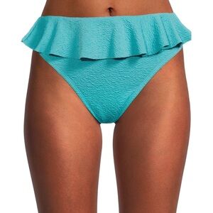 High-Rise Popcorn Texture Swimsuit Bottoms for Women